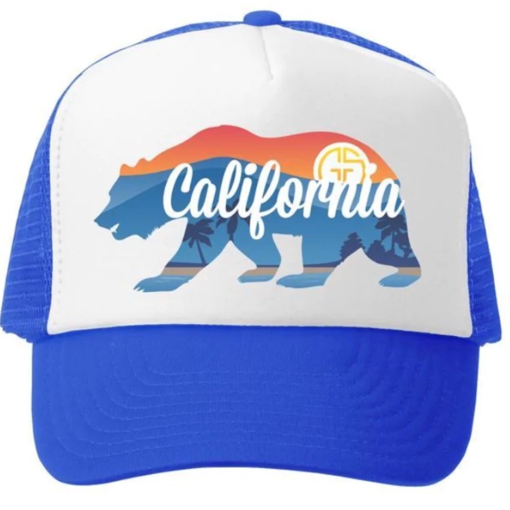Cali Grown Kids Trucker Hat Royal/White (18M - 5YRS)